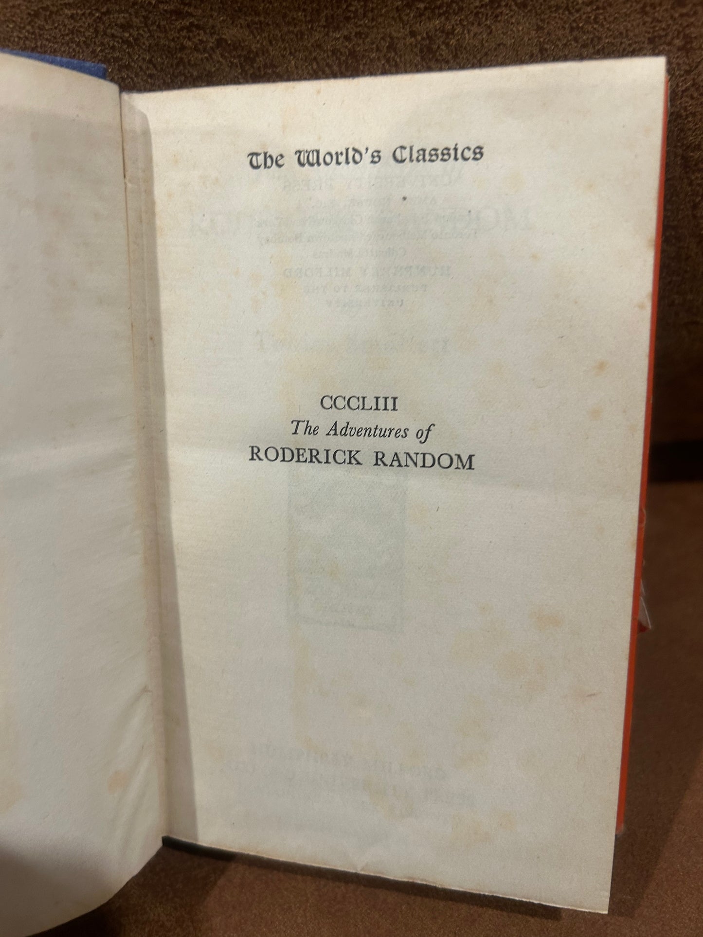 Roderick Random - Tobias Smollett ($35 - $45 estimate)